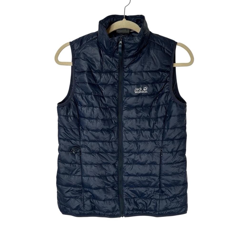 Jack Wolfskin Dark Blue Quilted Vest Womens Small OutdoorCore